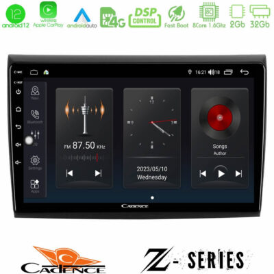 Cadence Z Series Fiat Bravo 8core Android12 2+32GB Navigation Multimedia Tablet 9"