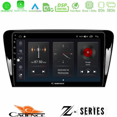 Cadence Z Series Skoda Octavia 7 8core Android12 2+32GB Navigation Multimedia Tablet 10"