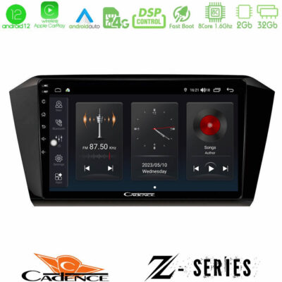 Cadence Z Series VW Passat 8core Android12 2+32GB Navigation Multimedia Tablet 10"
