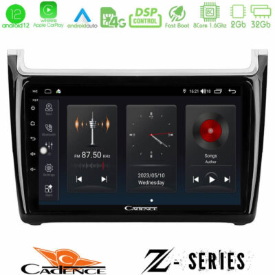 Cadence Z Series Vw Polo 8core Android12 2+32GB Navigation Multimedia Tablet 9"