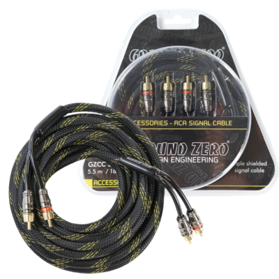 Καλώδιο RCA υψηλής ποιότητας 3m - Ground Zero GZCC 3.0X-TP