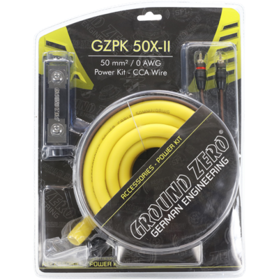 Κιτ καλωδίου τροφοδοσίας 50 mm² / 0AWG CCA υψηλής ποιότητας - Ground Zero GZPK 50X-II
