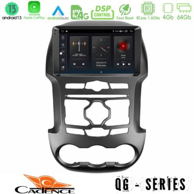 Cadence QG Series 8Core Android13 4+64GB Ford Ranger 2012-2016 Navigation Multimedia Tablet 9"