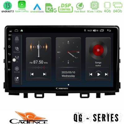 Cadence QG Series 8Core Android13 4+64GB Kia Stonic Navigation Multimedia Tablet 9"