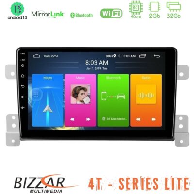 Bizzar 4T Series Suzuki Grand Vitara 4Core Android13 2+32GB Navigation Multimedia Tablet 9"