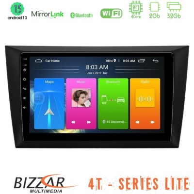 Bizzar 4T Series Vw Golf 6 4Core Android13 2+32GB Navigation Multimedia Tablet 9"