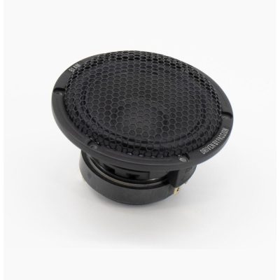 This kit includes two 80 mm (3″) medium speaker.
Max power 100 W – Nominal power 25 W*
Frequency response 150 Hz – 23 kHz
Sensitivity 86 dB – Impedance 3 Ω