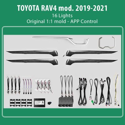 DIQ AMBIENT TOYOTA RAV4 mod.2019> (Digital iQ Ambient Light Toyota RAV4 mod.2019> , 16 Lights)