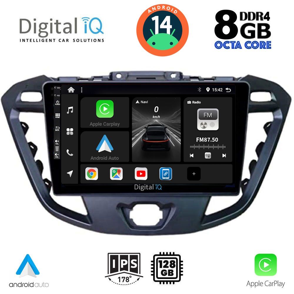 DIGITAL IQ BXF 7177_CPAA (9inc) MULTIMEDIA TABLET for FORD TRANSIT CUSTOM | TOURNEO CUSTOM mod. 2013-2019