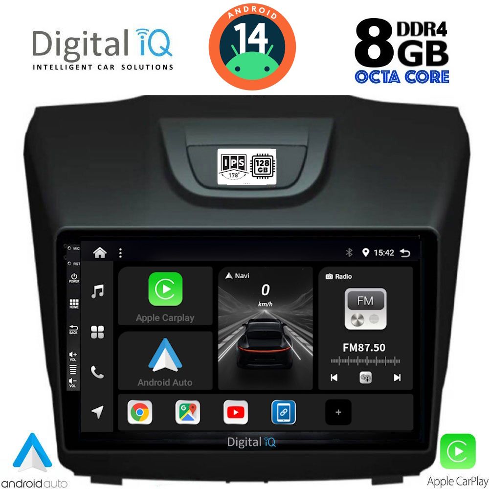 DIGITAL IQ BXF 7255_CPAA (9inc) MULTIMEDIA TABLET for ISUZU DMAX mod. 2012-2020