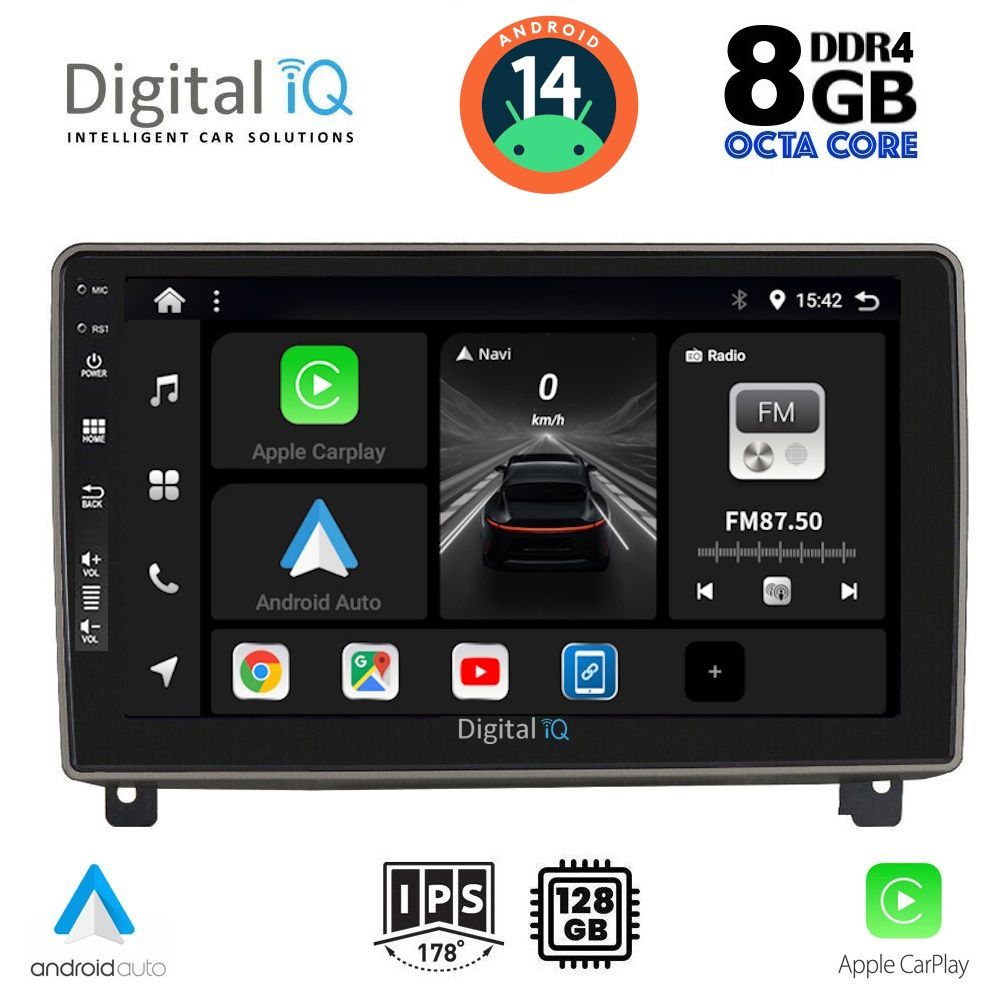 DIGITAL IQ BXF 7517_CPAA (9inc) MULTIMEDIA TABLET for PEUGEOT 407 mod. 2004-2011