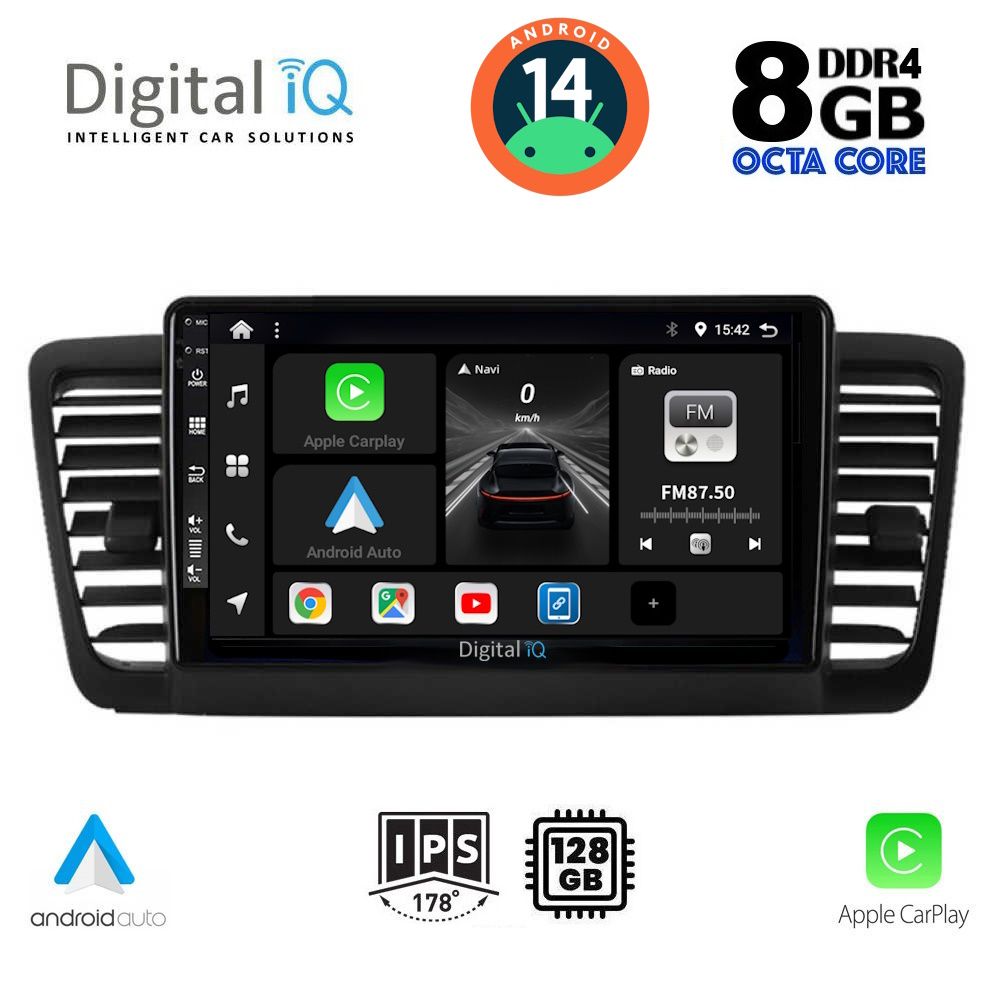 DIGITAL IQ BXF 7665_CPAA (9inc) MULTIMEDIA TABLET for SUBARU LEGACY - OUTBACK mod. 2002-2008