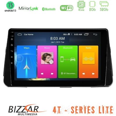Bizzar 4T Series Nissan Micra K14 4Core Android13 2+32GB Navigation Multimedia Tablet 9"