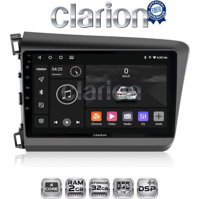 CLARION GL31630 Οθόνη OEM Multimedia Αυτοκινήτου για Honda Civic 2012 > 2016 (CarPlay/AndroidAuto/BT/GPS/WIFI/GPRS)