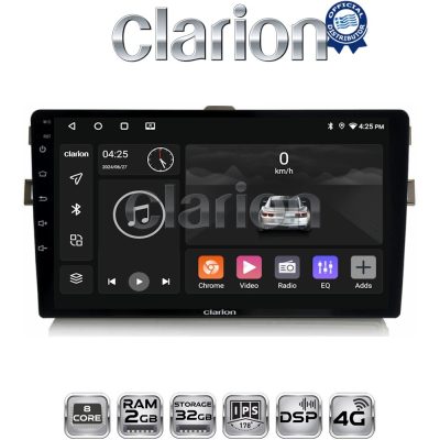 CLARION GL71028 Οθόνη OEM Multimedia Αυτοκινήτου για Toyota Auris 2007 > 2012  (CarPlay/AndroidAuto/BT/GPS/WIFI/GPRS)