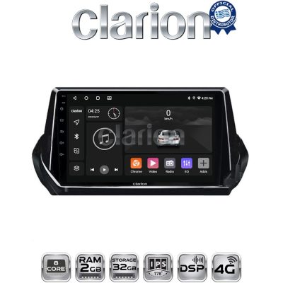 CLARION GL71375 Οθόνη OEM Multimedia Αυτοκινήτου για PEUGEOT 208-2008 2012>  (CarPlay/AndroidAuto/BT/GPS/WIFI/GPRS)