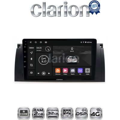 CLARION GL71395 Οθόνη OEM Multimedia Αυτοκινήτου για BMW S5-S7-X5 (E38-E39-E59) 1998 2003 (CarPlay/AndroidAuto/BT/GPS/WIFI/GPRS)