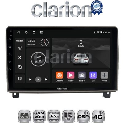 CLARION GL71404 Οθόνη OEM Multimedia Αυτοκινήτου για PEUGEOT 407 2004 > 2011 (CarPlay/AndroidAuto/BT/GPS/WIFI/GPRS)
