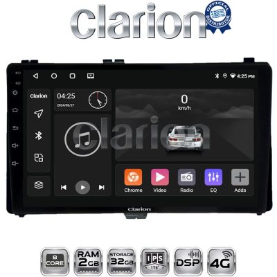CLARION GL71418 Οθόνη OEM Multimedia Αυτοκινήτου για Toyota Auris '15> & Corolla '17-'19 (CarPlay/AndroidAuto/BT/GPS/WIFI/GPRS)