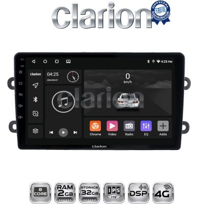 CLARION GL71708 Οθόνη OEM Multimedia Αυτοκινήτου για DACIA DUSTER – LOGAN - SUNDERO 2013 > 2018 (CarPlay/AndroidAuto/BT/GPS/WIFI/GPRS)