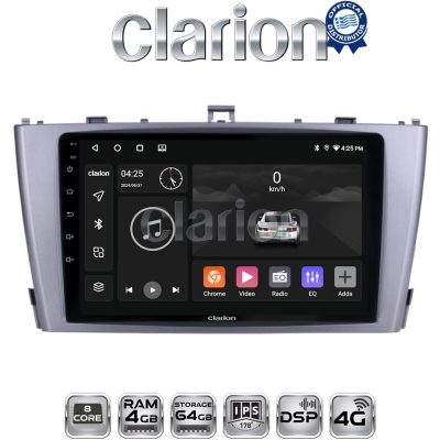 CLARION GL72027 Οθόνη OEM Multimedia Αυτοκινήτου για TOYOTA AVENSIS T27 2009 > 2016  (CarPlay/AndroidAuto/BT/GPS/WIFI/GPRS)