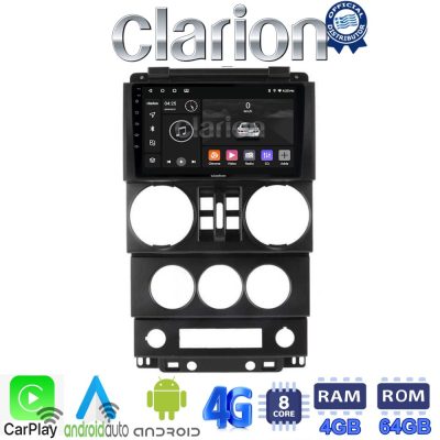 CLARION GL72748 Οθόνη OEM Multimedia Αυτοκινήτου για JEEP WRANGLER 2007 > 2011 (CarPlay/AndroidAuto/BT/GPS/WIFI/GPRS)