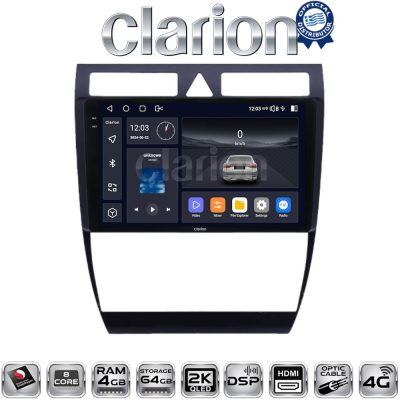 CLARION GL74102 Οθόνη OEM Multimedia Αυτοκινήτου για Audi A6 1998 > 2004 (CarPlay/AndroidAuto/BT/GPS/WIFI/GPRS)
