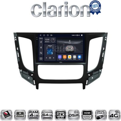 CLARION GL74230 Οθόνη OEM Multimedia Αυτοκινήτου για Mitsubishi L200 2014 >Μόνο για αυτοκίνητα με Κλιματισμό (CarPlay/AndroidAuto/BT/GPS/WIFI/GPRS)