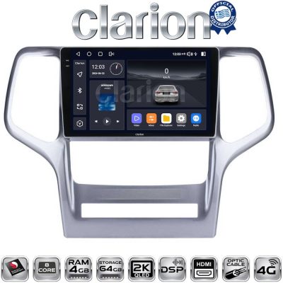 CLARION GL74234 Οθόνη OEM Multimedia Αυτοκινήτου για Jeep Gran Cherokee 2011 > 2013 (CarPlay/AndroidAuto/BT/GPS/WIFI/GPRS)