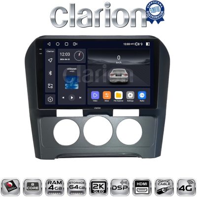CLARION GL74241B Οθόνη OEM Multimedia Αυτοκινήτου για Citroen C4 2011 > 2019 (CarPlay/AndroidAuto/BT/GPS/WIFI/GPRS)