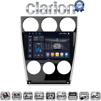 CLARION GL74436 Οθόνη OEM Multimedia Αυτοκινήτου για MAZDA 6 facelift 2005>2008  (CarPlay/AndroidAuto/BT/GPS/WIFI/GPRS)
