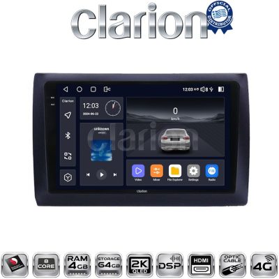 CLARION GL74466 Οθόνη OEM Multimedia Αυτοκινήτου για Fiat Stilo 2001 > 2007 (CarPlay/AndroidAuto/BT/GPS/WIFI/GPRS)