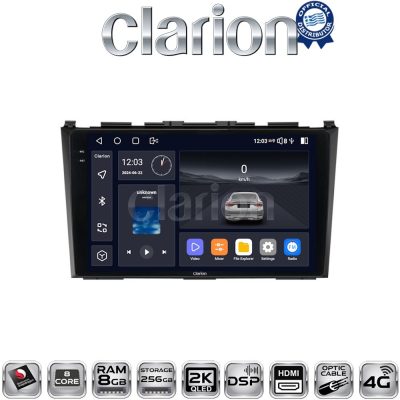 CLARION GL75009 Οθόνη OEM Multimedia Αυτοκινήτου για HONDA CRV 2005>2012 (CarPlay/AndroidAuto/BT/GPS/WIFI/GPRS)