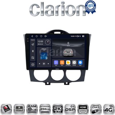CLARION GL75304 Οθόνη OEM Multimedia Αυτοκινήτου για ΠΡΟΣΟΧΗ!!! ΜΕΤΑ ΤΗΝ ΤΟΠΟΘΕΤΗΣΗ Η ΟΘΟΝΗ ΘΑ ΕΞΕΧΕΙ ΑΠO ΤΟ ΤΑΜΠΛΟ 2cmMazda RX8 2001 > 2008 (CarPlay/AndroidAuto/BT/GPS/WIFI/GPRS)