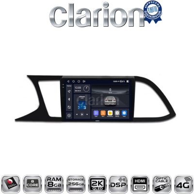 CLARION GL75306 Οθόνη OEM Multimedia Αυτοκινήτου για SEAT LEON 2012>  (CarPlay/AndroidAuto/BT/GPS/WIFI/GPRS)