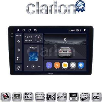 CLARION GL75409 Οθόνη OEM Multimedia Αυτοκινήτου για Hyundai H1 2010 > 2018 (CarPlay/AndroidAuto/BT/GPS/WIFI/GPRS)