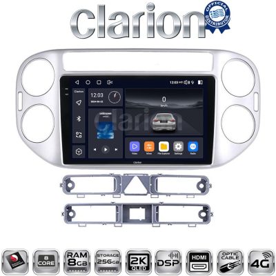 CLARION GL75590 Οθόνη OEM Multimedia Αυτοκινήτου για VW TIGUAN 2007>2017 (CarPlay/AndroidAuto/BT/GPS/WIFI/GPRS)