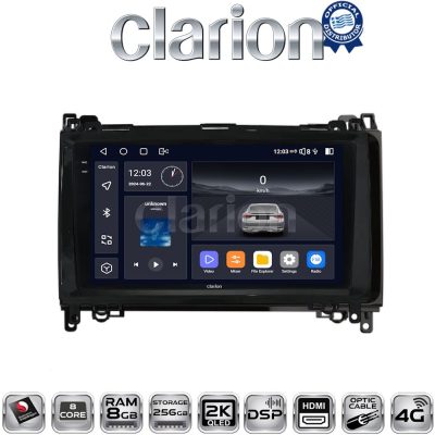 CLARION GL75668 Οθόνη OEM Multimedia Αυτοκινήτου για MERCEDES A(W169),B(W245) - SPRINTER - VITO   (CarPlay/AndroidAuto/BT/GPS/WIFI/GPRS)
