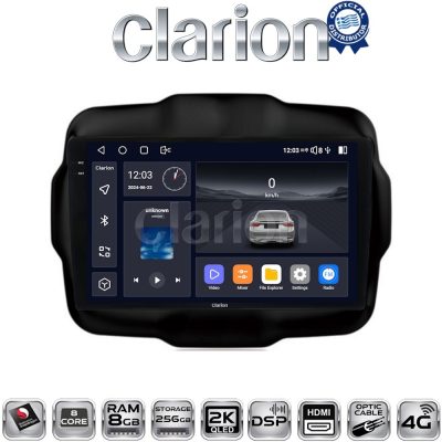 CLARION GL75952 Οθόνη OEM Multimedia Αυτοκινήτου για RENEGADE 2014> (CarPlay/AndroidAuto/BT/GPS/WIFI/GPRS)