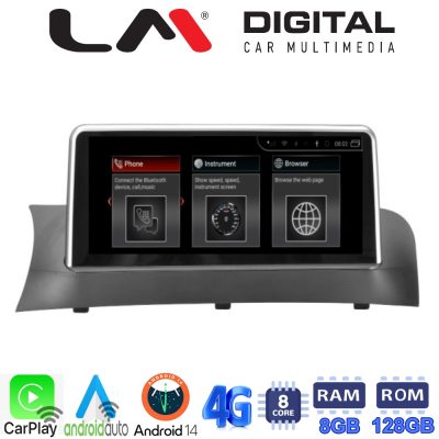 LM Digital - LM G114M10 CIC Οθόνη OEM Multimedia Αυτοκινήτου για BMW X3 & X4  2011 > 2013 (CarPlay/AndroidAuto/BT/GPS/WIFI/GPRS)