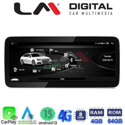 LM Digital - LM GH4 310 LOW Οθόνη OEM Multimedia Αυτοκινήτου για AUDI A4 2009 > 2017 με εγχρωμη οθόνη (CarPlay/AndroidAuto/BT/GPS/WIFI/GPRS)