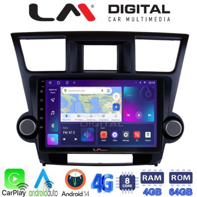 LM Digital - LM ZC8089 GPS Οθόνη OEM Multimedia Αυτοκινήτου για Toyota Highlander 2008 > 2015 (CarPlay/AndroidAuto/BT/GPS/WIFI/GPRS)