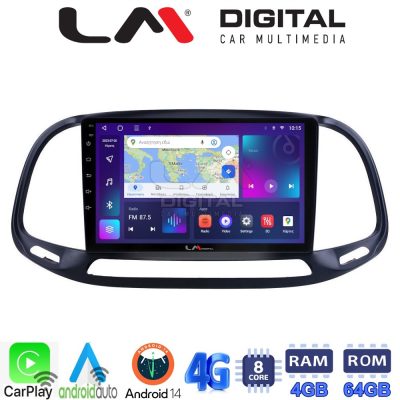 LM Digital - LM ZC8197 GPS Οθόνη OEM Multimedia Αυτοκινήτου για Fiat Doblo - Combo 2015 > 2018 (CarPlay/AndroidAuto/BT/GPS/WIFI/GPRS)