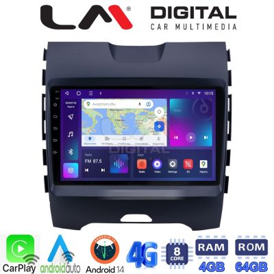 LM Digital - LM ZC8248 GPS Οθόνη OEM Multimedia Αυτοκινήτου για Ford Edge 2016 > (CarPlay/AndroidAuto/BT/GPS/WIFI/GPRS)
