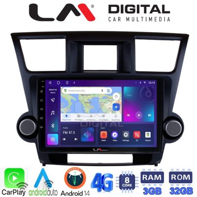 LM Digital - LM ZE8089 GPS Οθόνη OEM Multimedia Αυτοκινήτου για Toyota Highlander 2008 > 2015 (CarPlay/AndroidAuto/BT/GPS/WIFI/GPRS)