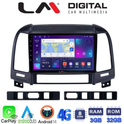 LM Digital - LM ZE8239 GPS Οθόνη OEM Multimedia Αυτοκινήτου για Hyundai SantaFe 2006 > 2013 (CarPlay/AndroidAuto/BT/GPS/WIFI/GPRS)