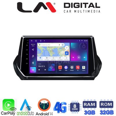 LM Digital - LM ZE8375 GPS Οθόνη OEM Multimedia Αυτοκινήτου για PEUGEOT 208-2008 2012>  (CarPlay/AndroidAuto/BT/GPS/WIFI/GPRS)