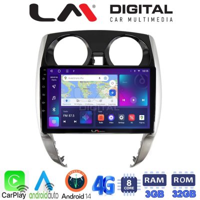 LM Digital - LM ZE8790 GPS Οθόνη OEM Multimedia Αυτοκινήτου για Nissan Note 2013 > 2020 (CarPlay/AndroidAuto/BT/GPS/WIFI/GPRS)