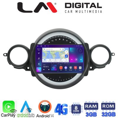 LM Digital - LM ZE8834 GPS Οθόνη OEM Multimedia Αυτοκινήτου για Mini Cooper '07>'14 Clubman 2007 > 2014 (CarPlay/AndroidAuto/BT/GPS/WIFI/GPRS)