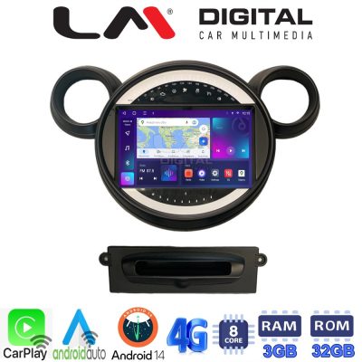 LM Digital - LM ZE8835 GPS Οθόνη OEM Multimedia Αυτοκινήτου για MINI Clubman '07>'14 & Countryman '10>'16 & Paceman '12>'16 & Cooper '07>'14 (CarPlay/AndroidAuto/BT/GPS/WIFI/GPRS)